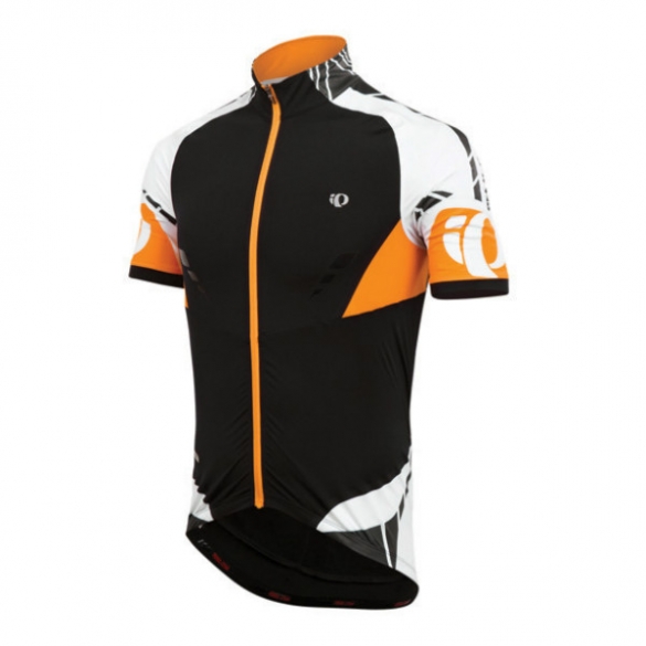 Pear Izumi PRO Leader fietsshirt korte mouw black safety orange PI111212023NS